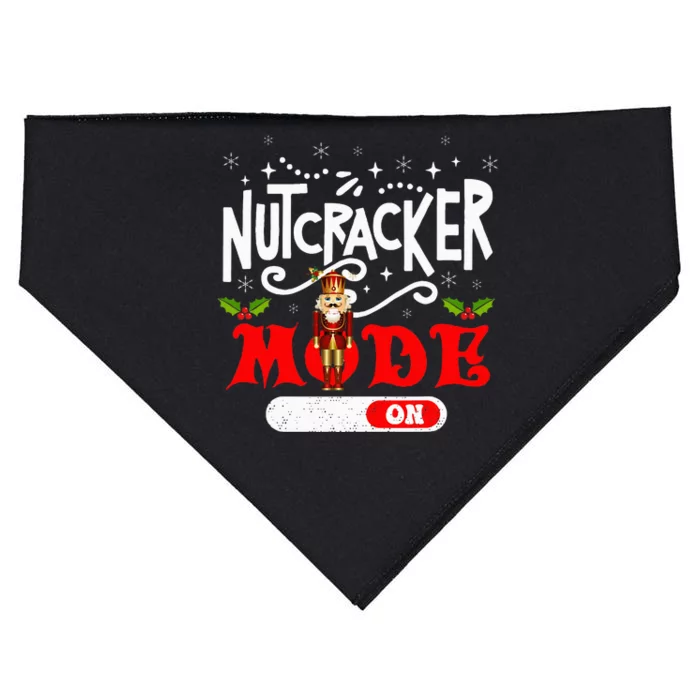 Nutcracker Mode On Dance Ballet Love Christmas Pajamas Gifts USA-Made Doggie Bandana