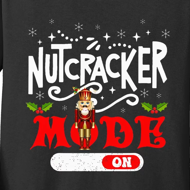 Nutcracker Mode On Dance Ballet Love Christmas Pajamas Gifts Kids Long Sleeve Shirt