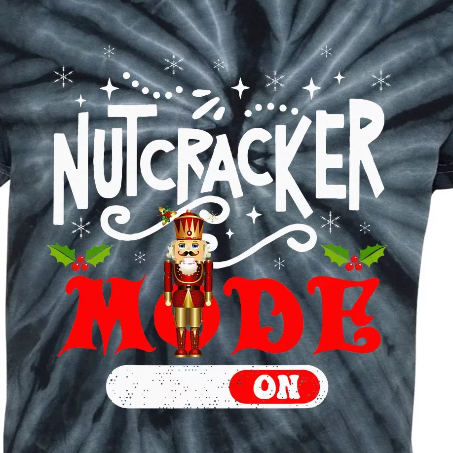 Nutcracker Mode On Dance Ballet Love Christmas Pajamas Gifts Kids Tie-Dye T-Shirt