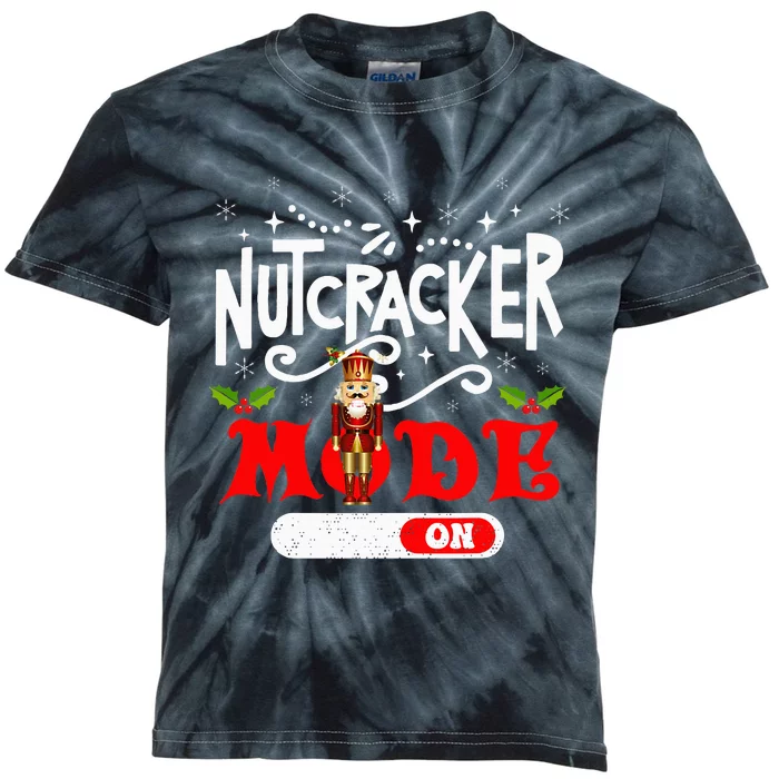 Nutcracker Mode On Dance Ballet Love Christmas Pajamas Gifts Kids Tie-Dye T-Shirt