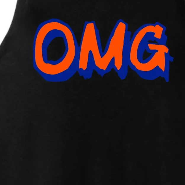 Ny Mets Omg Ladies Tri-Blend Wicking Tank