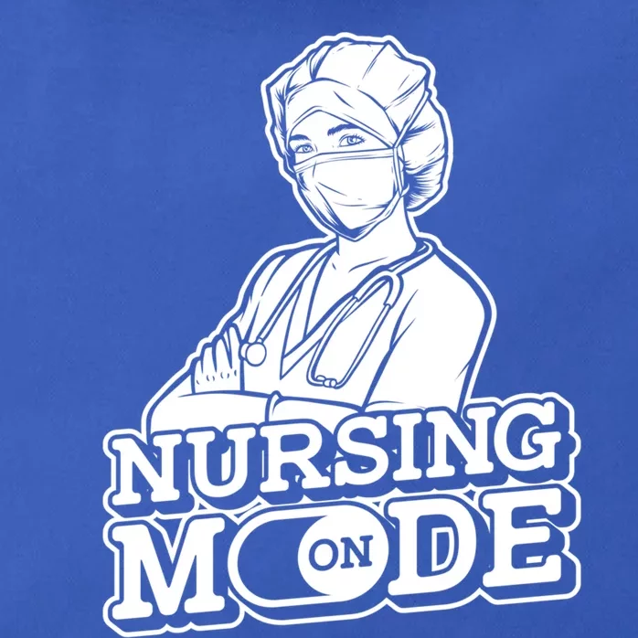 Nursing Mode On Gift Clinic Caretaker Hospital Registered Nurse Cool Gift Zip Tote Bag