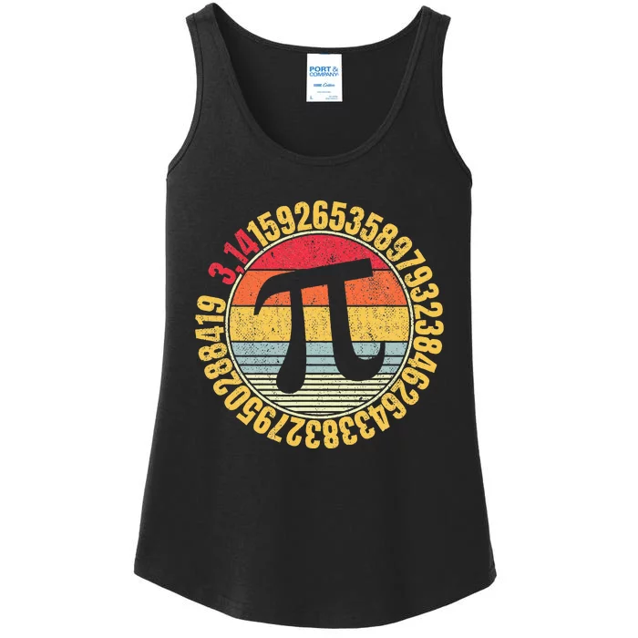 Nerdy Math Pi Symbol Mathlete Ladies Essential Tank