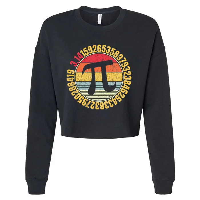 Nerdy Math Pi Symbol Mathlete Cropped Pullover Crew