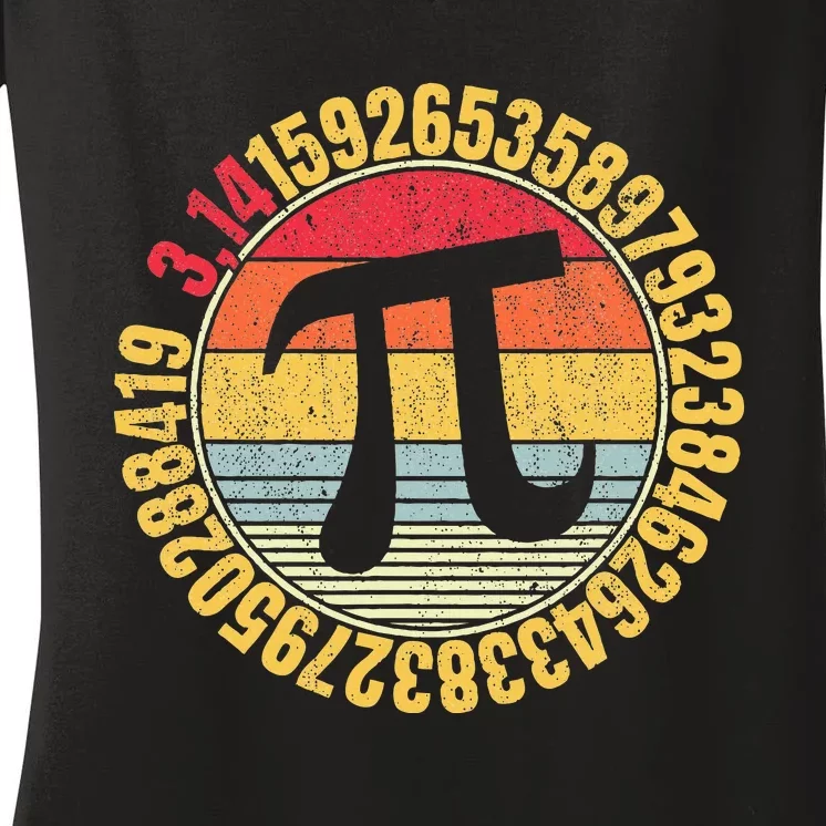 Nerdy Math Pi Symbol Mathlete Women's V-Neck T-Shirt