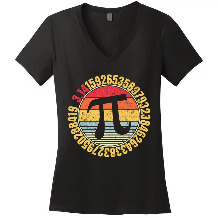 Nerdy Math Pi Symbol Mathlete Women's V-Neck T-Shirt