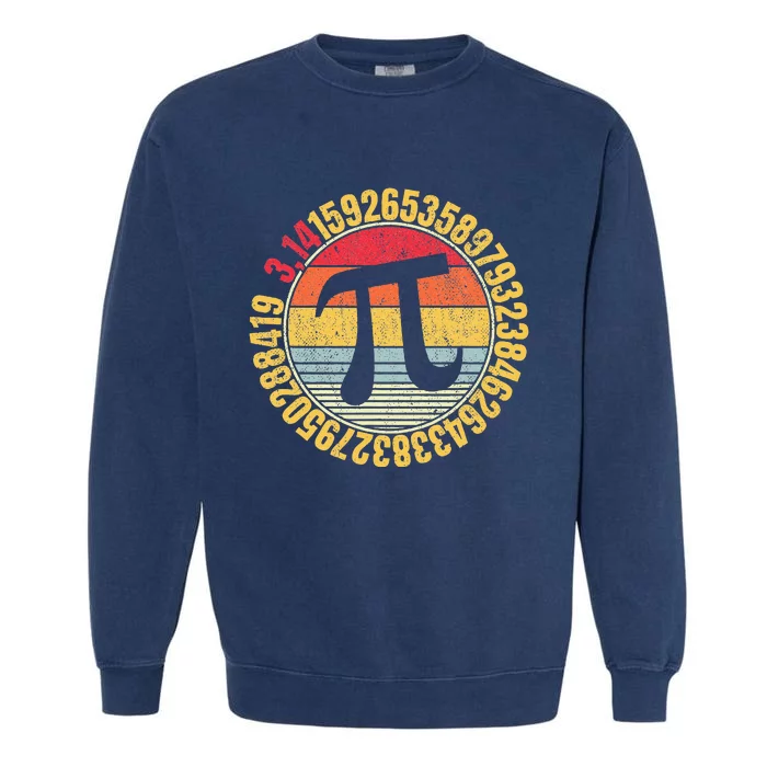 Nerdy Math Pi Symbol Mathlete Garment-Dyed Sweatshirt