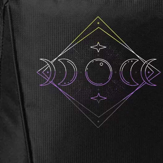 Nonbinary Moon Phase Nonbinary Pride LGBT Nonbinary Flag City Backpack