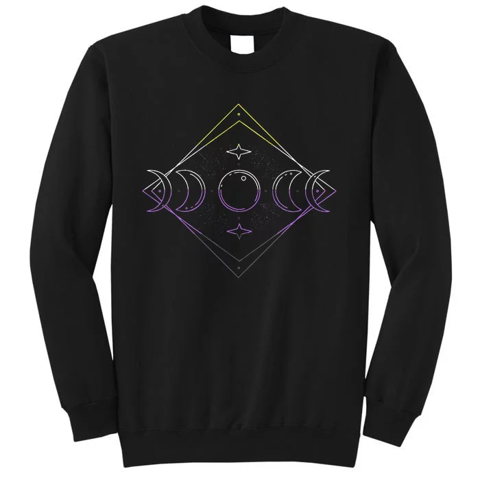 Nonbinary Moon Phase Nonbinary Pride LGBT Nonbinary Flag Tall Sweatshirt