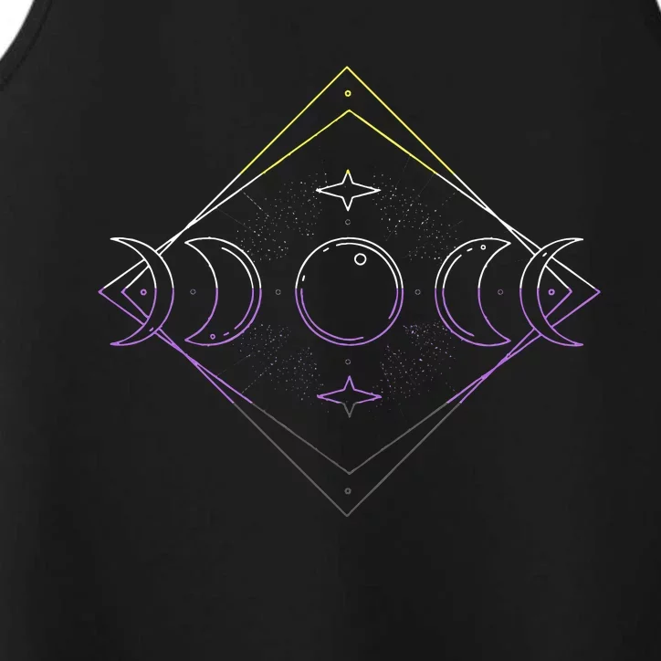 Nonbinary Moon Phase Nonbinary Pride LGBT Nonbinary Flag Performance Tank