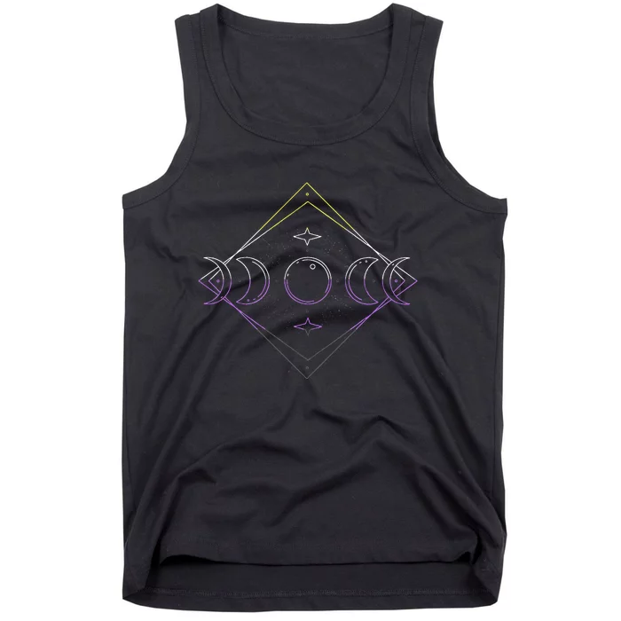 Nonbinary Moon Phase Nonbinary Pride LGBT Nonbinary Flag Tank Top