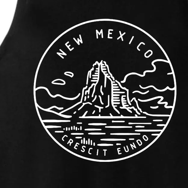 New Mexico Retro Classic Mountain Art Nm Ladies Tri-Blend Wicking Tank