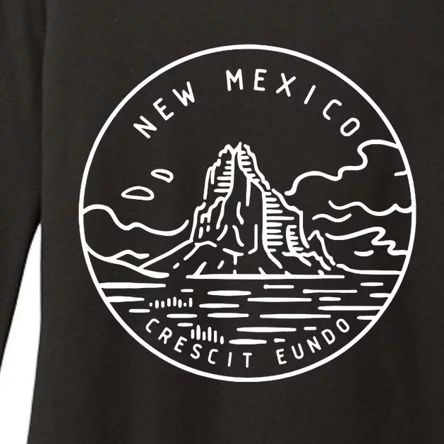 New Mexico Retro Classic Mountain Art Nm Womens CVC Long Sleeve Shirt