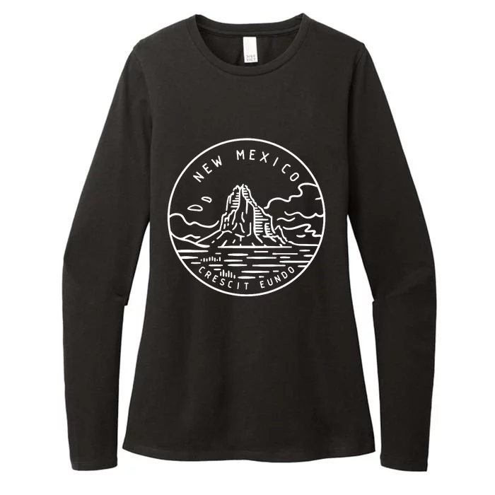 New Mexico Retro Classic Mountain Art Nm Womens CVC Long Sleeve Shirt