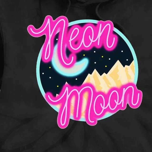 Neon Moon Retro Western 80s 90s Country Tie Dye Hoodie