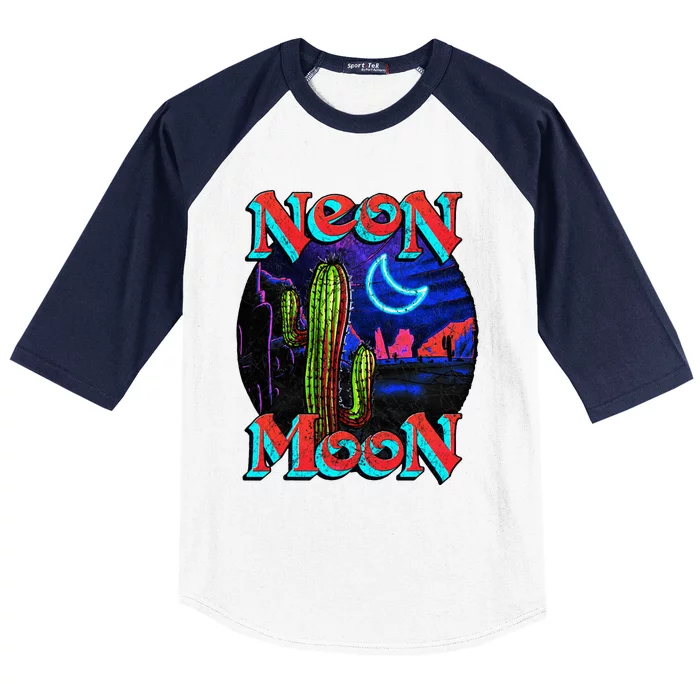 Neon Moon Retro Western Baseball Sleeve Shirt