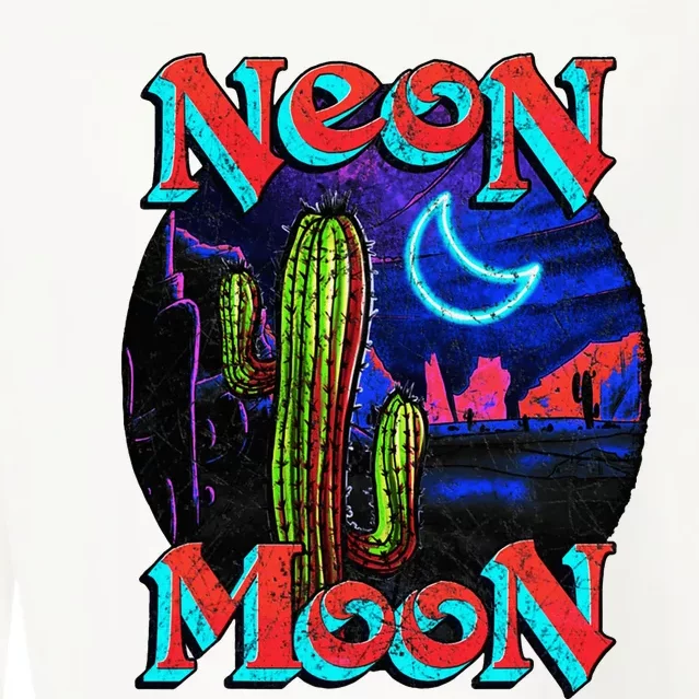 Neon Moon Retro Western Cropped Pullover Crew