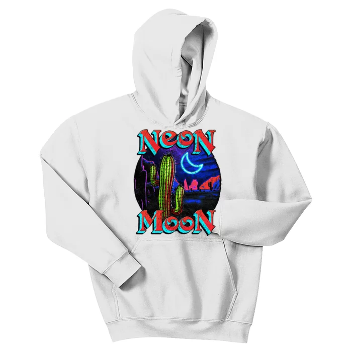 Neon Moon Retro Western Kids Hoodie