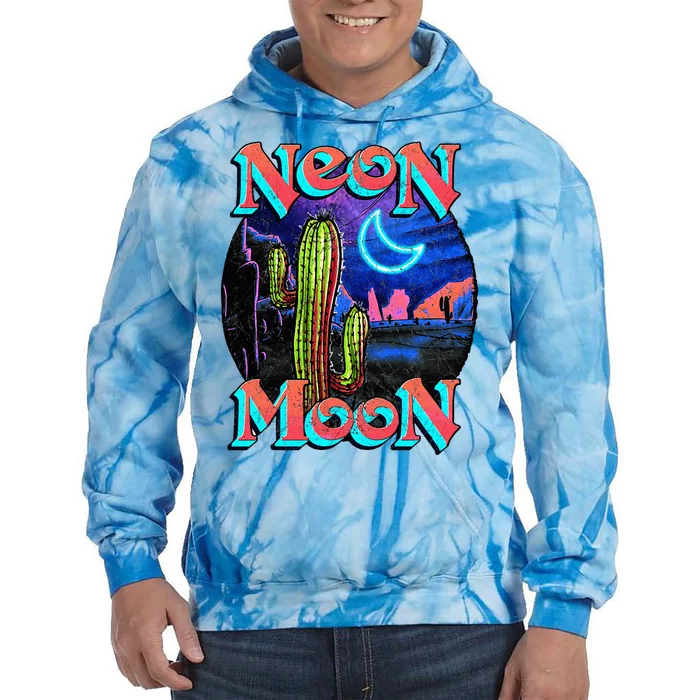 Neon Moon Retro Western Tie Dye Hoodie