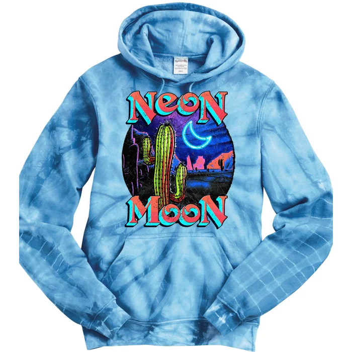 Neon Moon Retro Western Tie Dye Hoodie