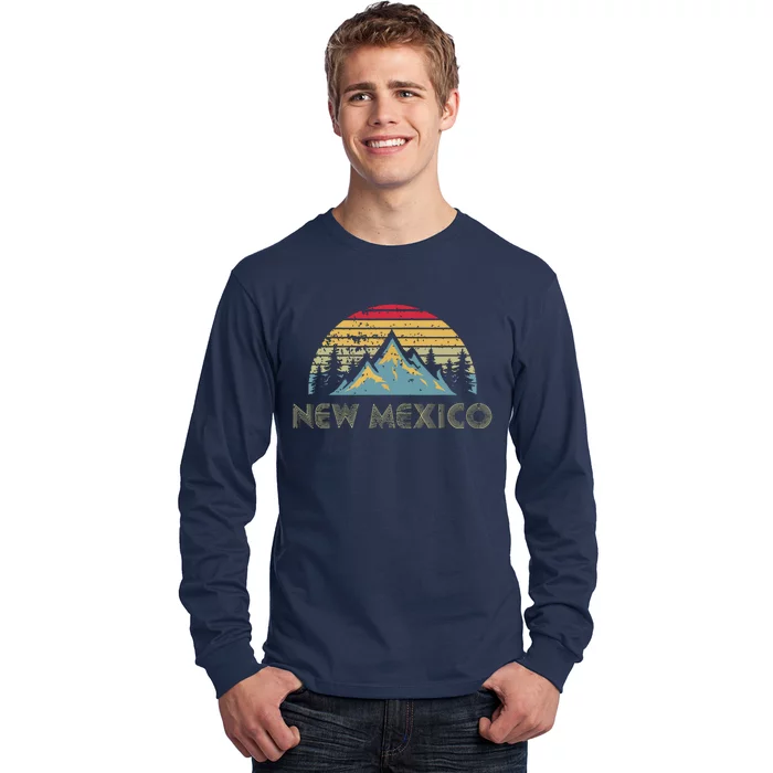 New Mexico Retro Vintage Mountains Nature Hiking Sh Long Sleeve Shirt