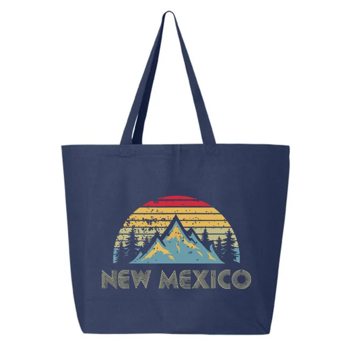 New Mexico Retro Vintage Mountains Nature Hiking Sh 25L Jumbo Tote