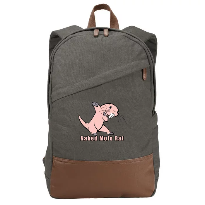 Naked Mole Rat With Life Cotton Canvas Backpack