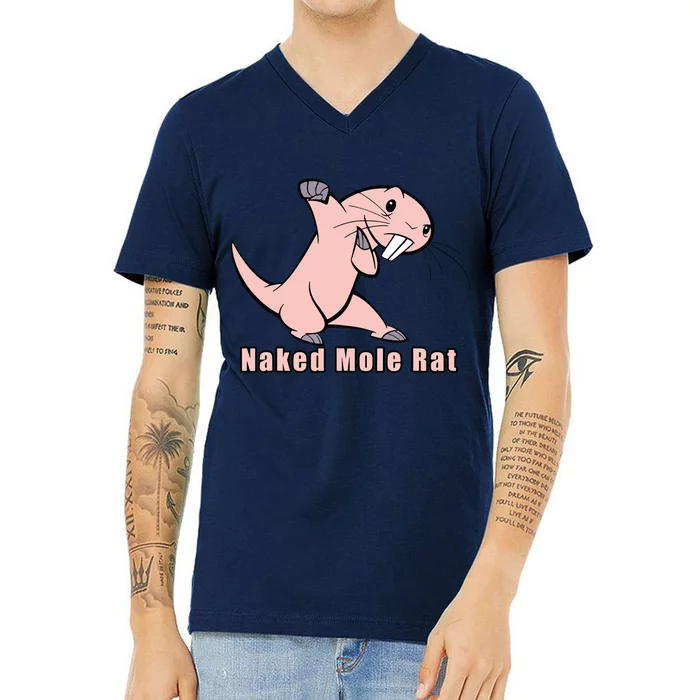 Naked Mole Rat With Life V-Neck T-Shirt