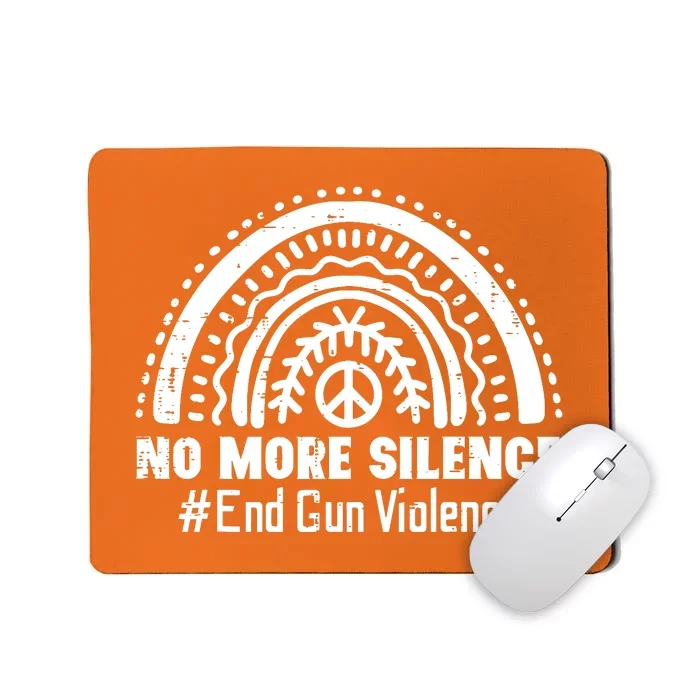 No More Silence End Gun Violence Awareness Month Orange Mousepad