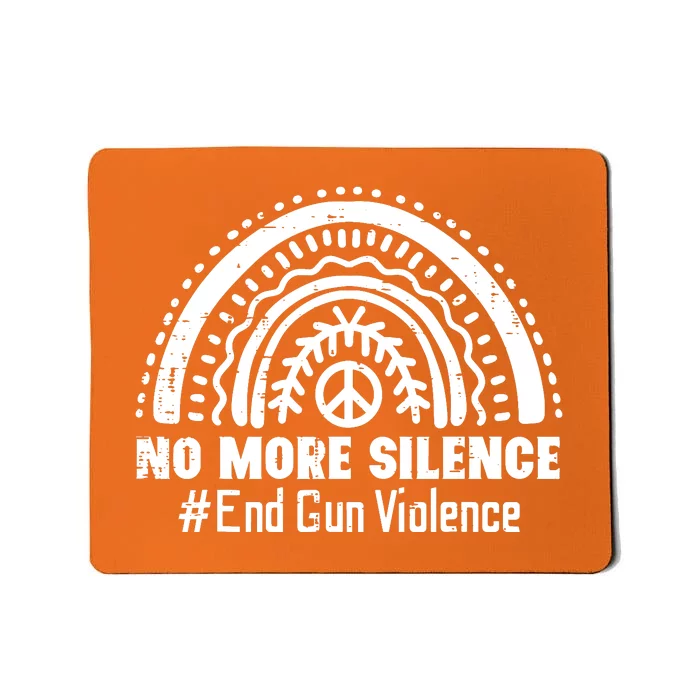 No More Silence End Gun Violence Awareness Month Orange Mousepad