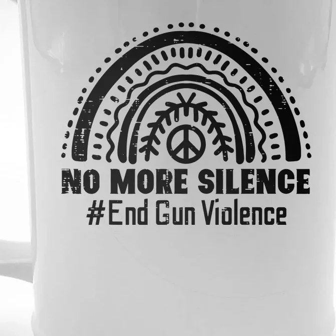 No More Silence End Gun Violence Awareness Month Orange Front & Back Beer Stein