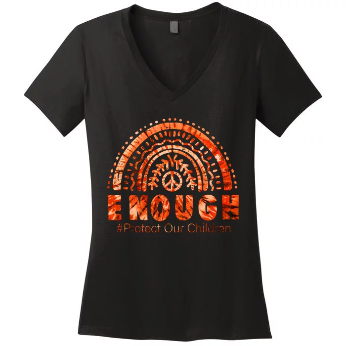 No More Silence End Gun Violence Awareness Month We Wear Orange Women's V-Neck T-Shirt