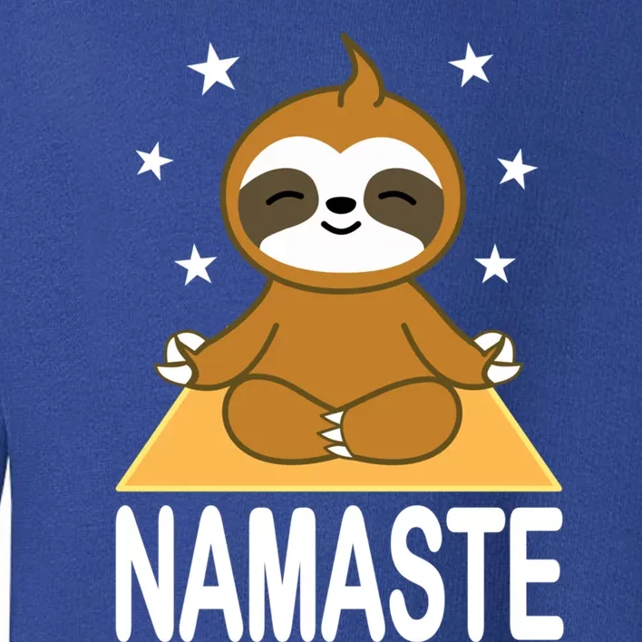 Namaste Meditating Sloth Yoga Namaste Gift Toddler Sweatshirt