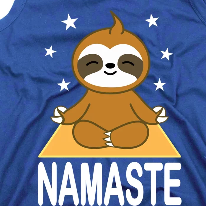 Namaste Meditating Sloth Yoga Namaste Gift Tank Top