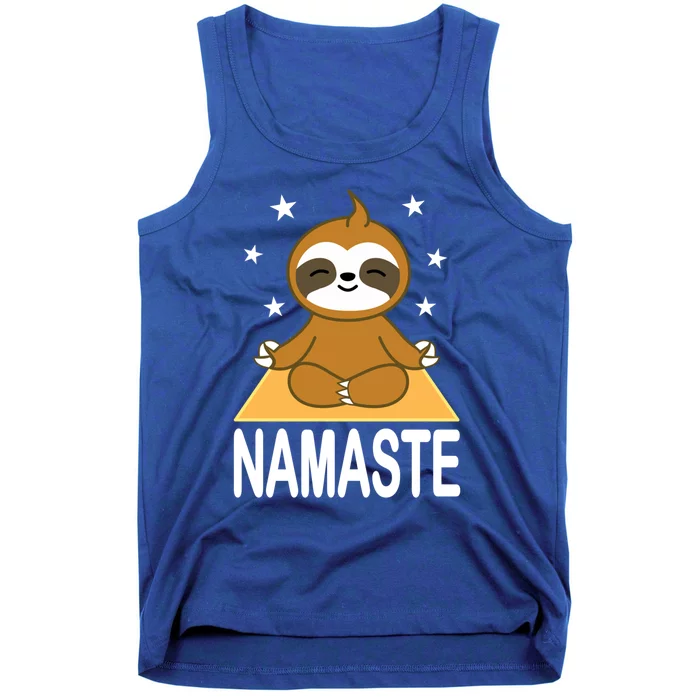 Namaste Meditating Sloth Yoga Namaste Gift Tank Top