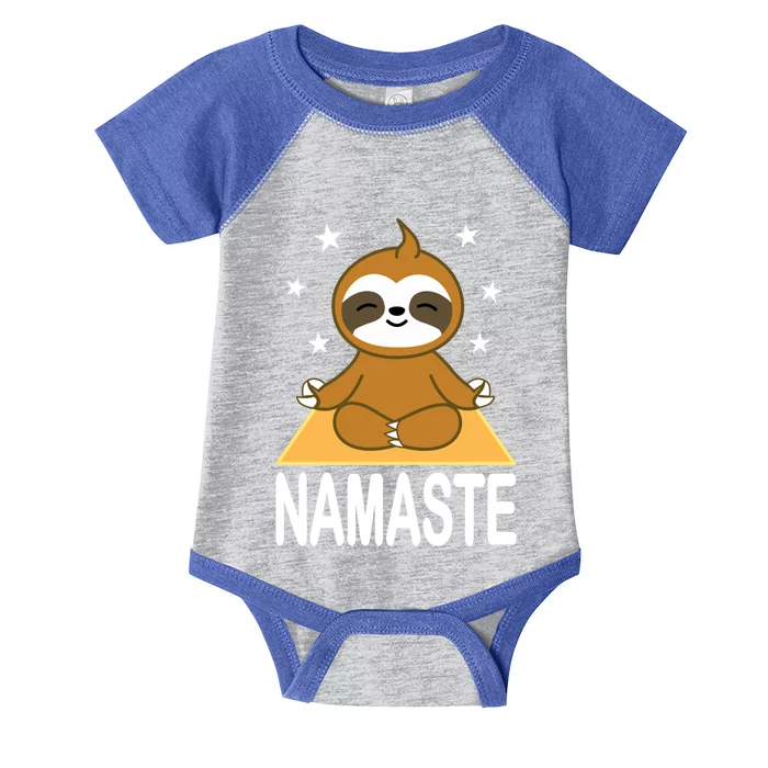 Namaste Meditating Sloth Yoga Namaste Gift Infant Baby Jersey Bodysuit