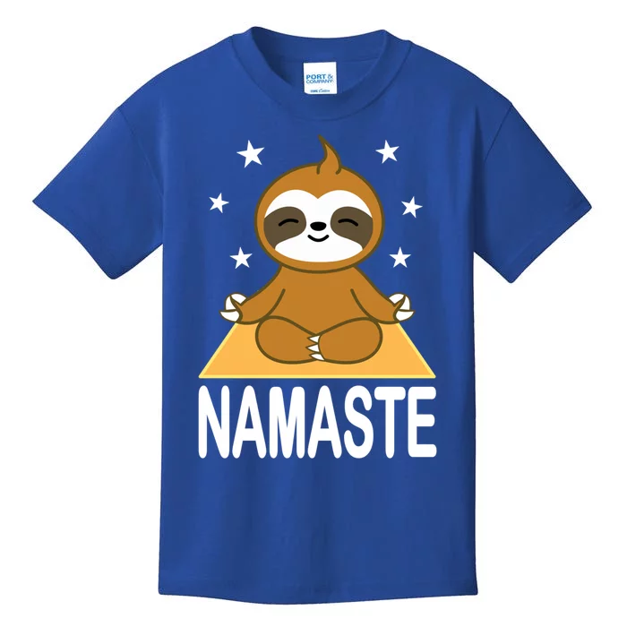 Namaste Meditating Sloth Yoga Namaste Gift Kids T-Shirt