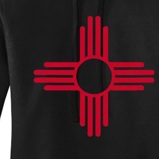 New Mexico State Flag Zia Sun Symbol Albuquerque Santa Fe Women's Pullover Hoodie