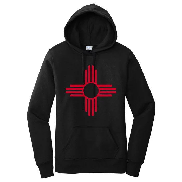 New Mexico State Flag Zia Sun Symbol Albuquerque Santa Fe Women's Pullover Hoodie