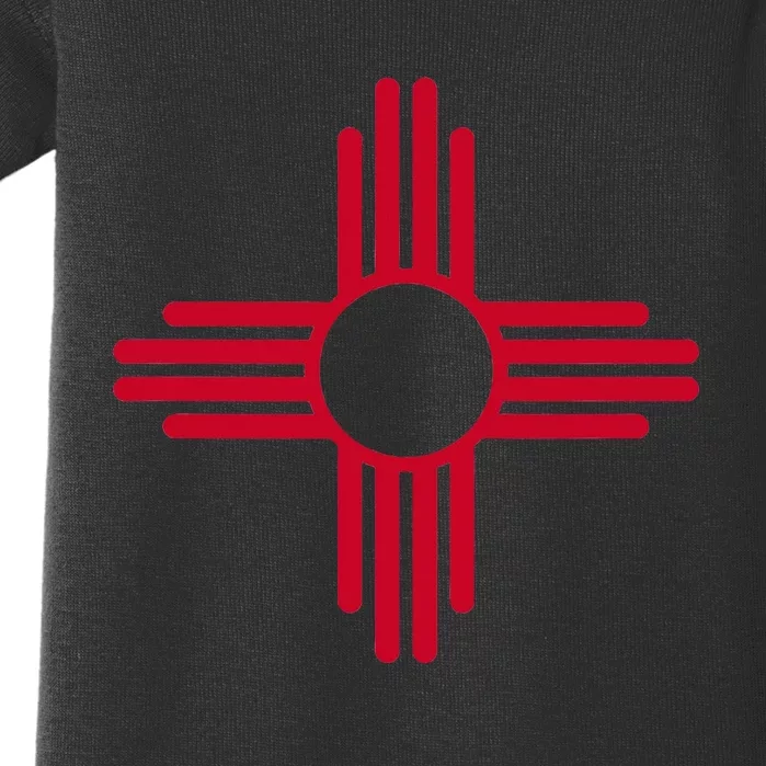 New Mexico State Flag Zia Sun Symbol Albuquerque Santa Fe Baby Bodysuit