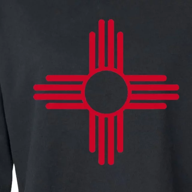 New Mexico State Flag Zia Sun Symbol Albuquerque Santa Fe Cropped Pullover Crew