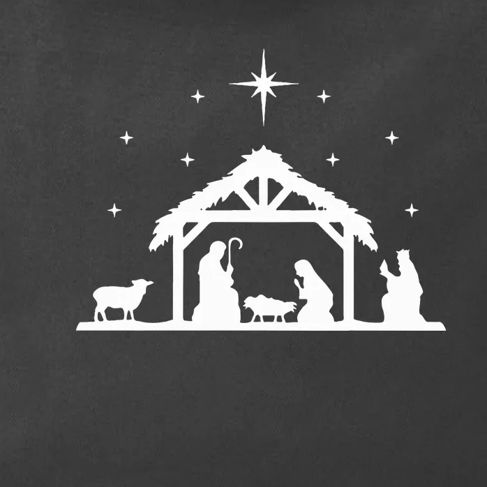 Nativity Manger Scene Baby Jesus Birth of Christ Christmas Zip Tote Bag