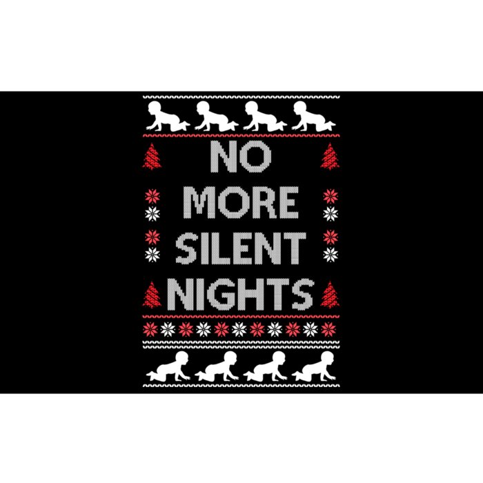 No More Silent Nights Baby Announcement Christmas Pregnancy Bumper Sticker