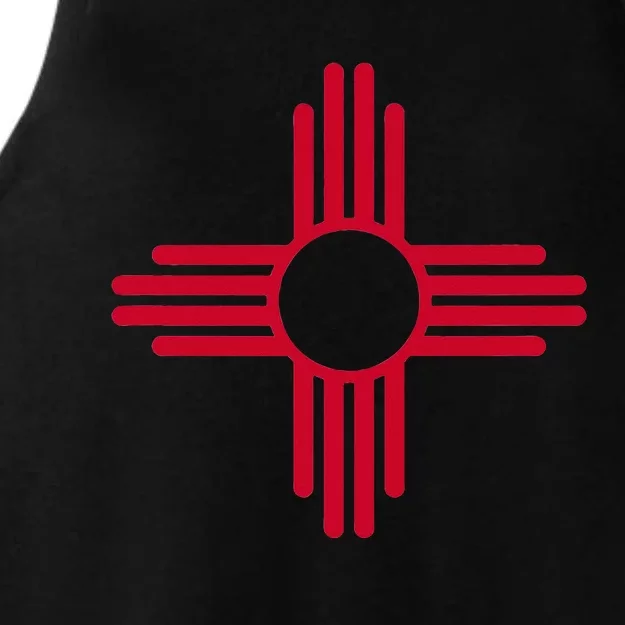 NEW MEXICO STATE FLAG ZIA SUN SYMBOL ALBUQUERQUE SANTA FE Ladies Tri-Blend Wicking Tank