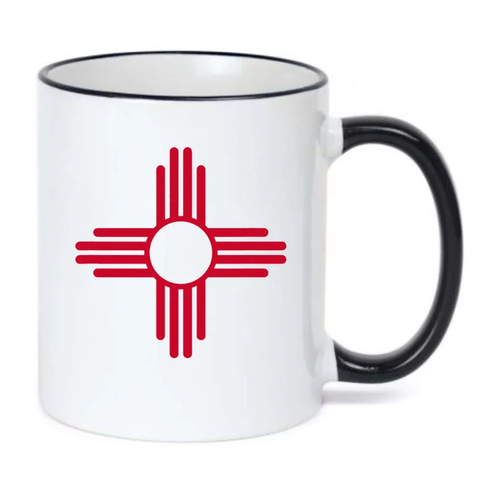 New Mexico State Flag Zia Sun Symbol Black Color Changing Mug