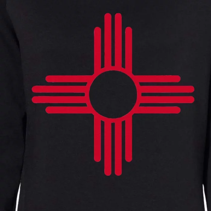 New Mexico State Flag Zia Sun Symbol Womens California Wash Sweatshirt