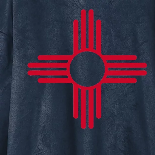 New Mexico State Flag Zia Sun Symbol Hooded Wearable Blanket