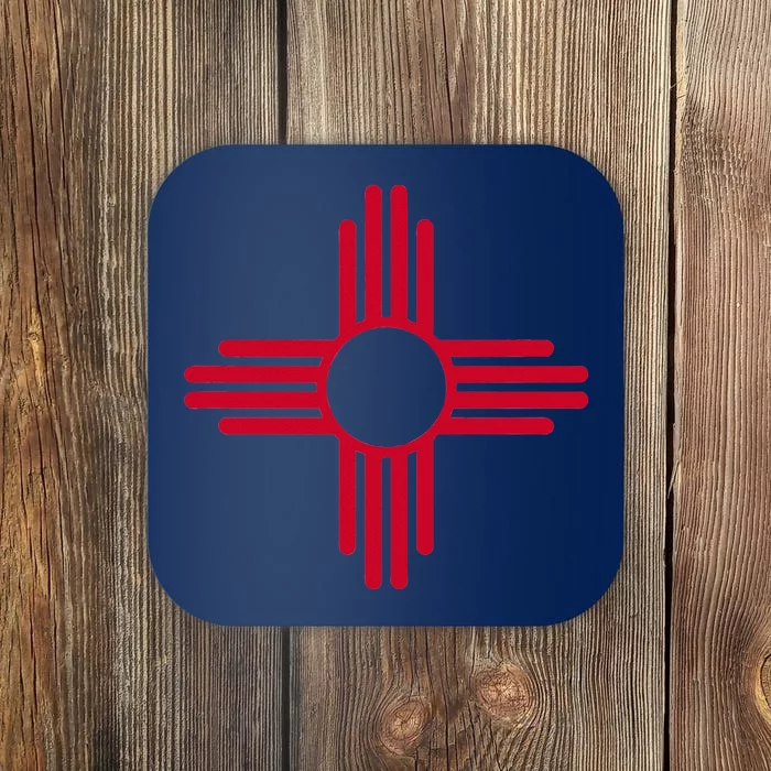 New Mexico State Flag Zia Sun Symbol Coaster