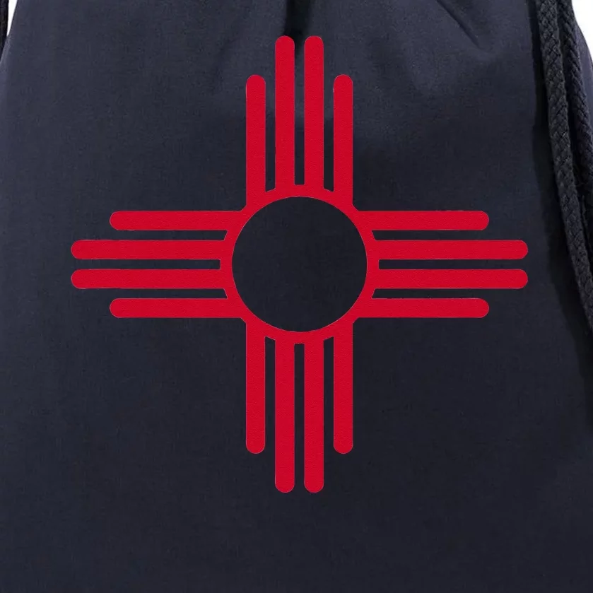 New Mexico State Flag Zia Sun Symbol Drawstring Bag