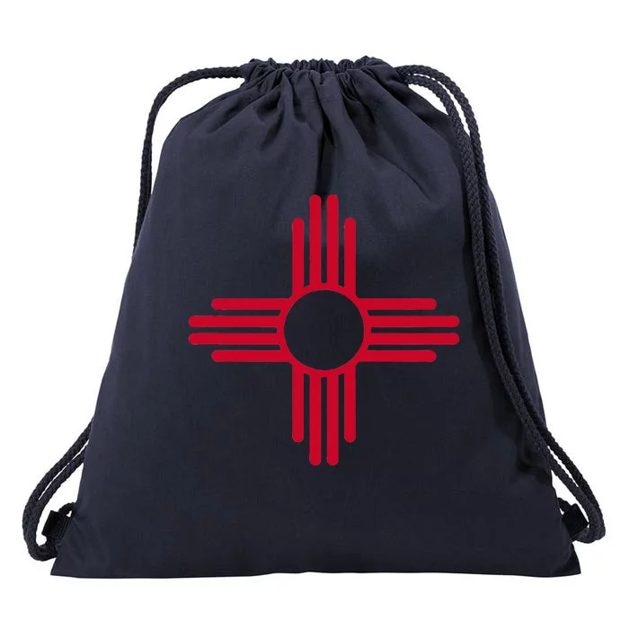 New Mexico State Flag Zia Sun Symbol Drawstring Bag